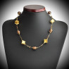 Biz chocolate necklace genuine murano glass