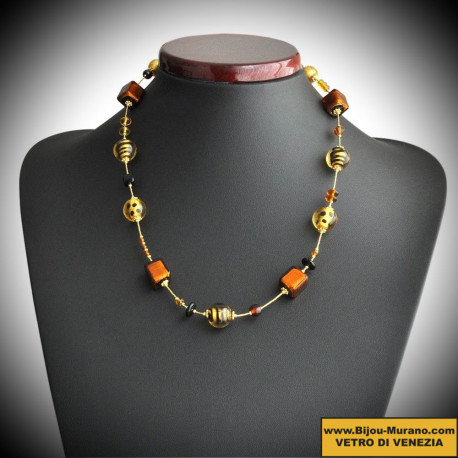 Biz fawn necklace genuine murano glass