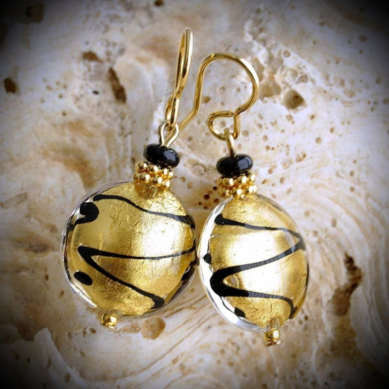 James or boucles d'oreilles en veritable verre de murano de venise James or boucles d'oreilles en veritable verre de murano de venise