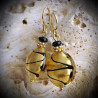James or boucles d'oreilles en veritable verre de murano de venise