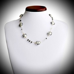 Charms necklace silver genuine murano glass of venice