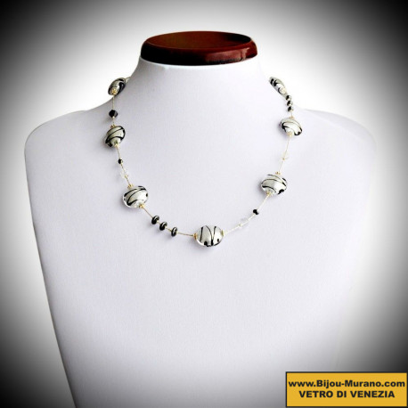 Charms necklace silver genuine murano glass of venice
