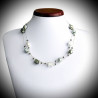 Mia argent collier en verre de murano de venise