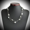 Mia argent collier en verre de murano de venise
