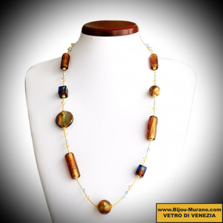 Romantic necklace in genuine murano glass from venice