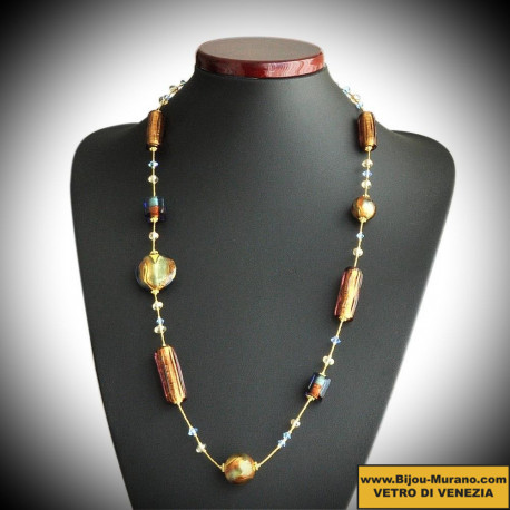 Romantic necklace in genuine murano glass from venice