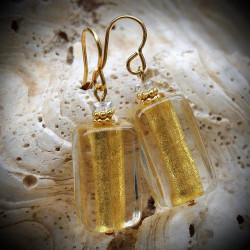 Ohrringe gold, echten murano-glas aus venedig