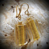 Gold earrings in real glass of murano in venice