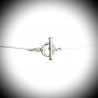 Melo collier long argent veritable verre de murano