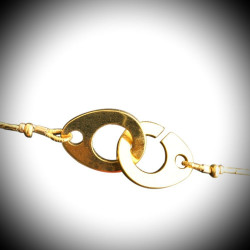 Fantasia in raso oro collana in vetro di murano di venezia