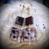 Nougatine parma earrings in real glass of murano in venice