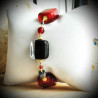 Stendhal red and black bracelet genuine murano glass