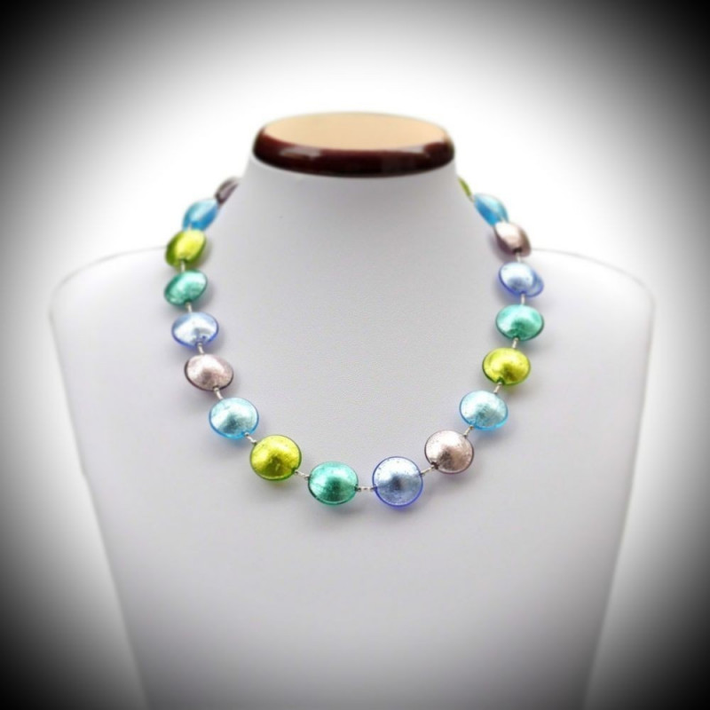 Collana multicolor in autentico vetro di murano venezia Collana multicolor in autentico vetro di murano venezia