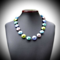 Collana multicolor in autentico vetro di murano venezia