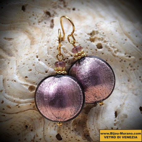 Ohrringe aus echten murano-glas, parma, venedig