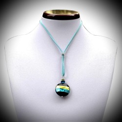 Horizon green/blue turquoise pendant murano glass from venice
