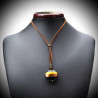 Horizon brown/gold pendant murano glass from venice