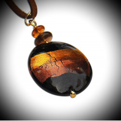 Horizon brown/gold pendant murano glass from venice