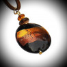 Horizon brown/gold pendant murano glass from venice