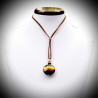 Horizon brown/gold pendant murano glass from venice