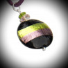 Horizon green olive and parma pendant murano glass from venice