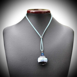 Grey horizon blue pendant murano glass from venice