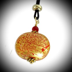 Red onion pendant murano glass from venice
