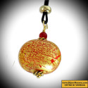 Oignon rouge pendentif en verre de murano de venise