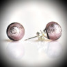 Earrings stud parma in genuine murano glass from venice