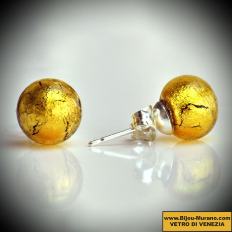 Ohrringe nagel gold, echten murano-glas aus venedig