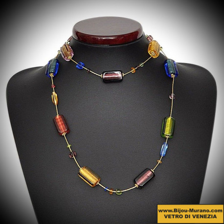 Four seasons summer necklace long jewelry genuine murano glass of venice