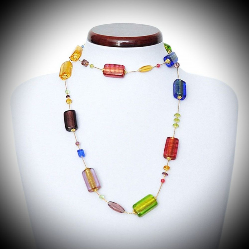Vier jahreszeiten worden, halskette lang schmuck aus echten murano-glas aus venedig Vier jahreszeiten worden, halskette lang schmuck aus echten murano-glas aus venedig