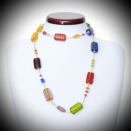 Vier jahreszeiten worden, halskette lang schmuck aus echten murano-glas aus venedig