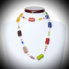 Vier jahreszeiten worden, halskette lang schmuck aus echten murano-glas aus venedig