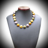 Comete gold and parma necklace jewelry genuine murano glass of venice