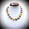 Comete gold and parma necklace jewelry genuine murano glass of venice