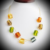 Cubo sciogliendo necklace genuine murano glass of venice