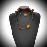 collana ambra lunga di gioielli in autentico vetro di murano di venezia