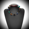 blau satin opera halskette schmuck echte murano-glas aus venedig