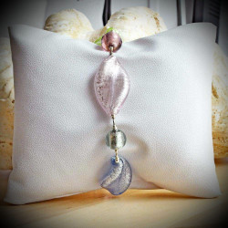 Chlorophylle bracelet argent veritable verre de murano