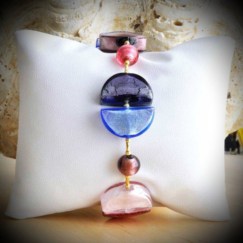 Colorado blue bracelet genuine murano glass of venice Colorado blue bracelet genuine murano glass of venice
