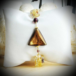 Asteroide armband, bernstein-gold, echten murano-glas