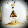 Asteroide armband, bernstein-gold, echten murano-glas