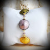 Pastiglia gold and parma bracelet refined in genuine murano glass from venice