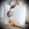 Pastiglia gold and parma bracelet refined in genuine murano glass from venice