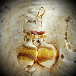 James silver earrings in real glass of murano in venice