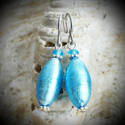 Blue Murano Glass Earrings