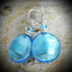 Blue Earrings in Genuine Murano Glass from Venice