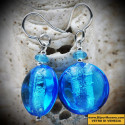 Comete acido piccoli - boucles d'oreilles bleu en verre de murano