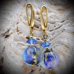 Moonlight - moonlight earrings sleeper jewelry made of genuine murano glass of venice